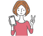 女性のお客さまイラスト