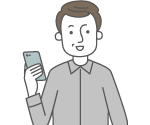 男性のお客さまイラスト